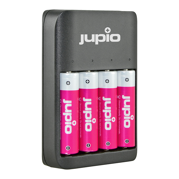 Jupio USB 4-slots batterij lader LED