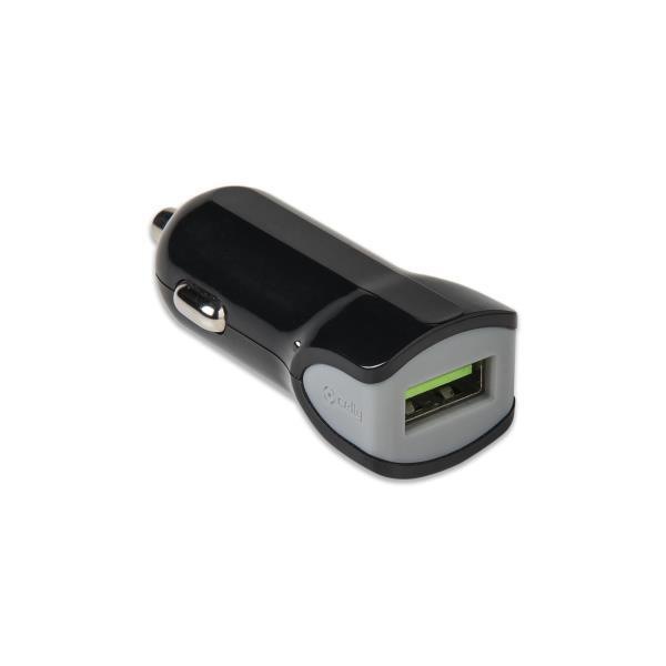 Celly USB auto lader 1 USB poort 2.4A zwart_01